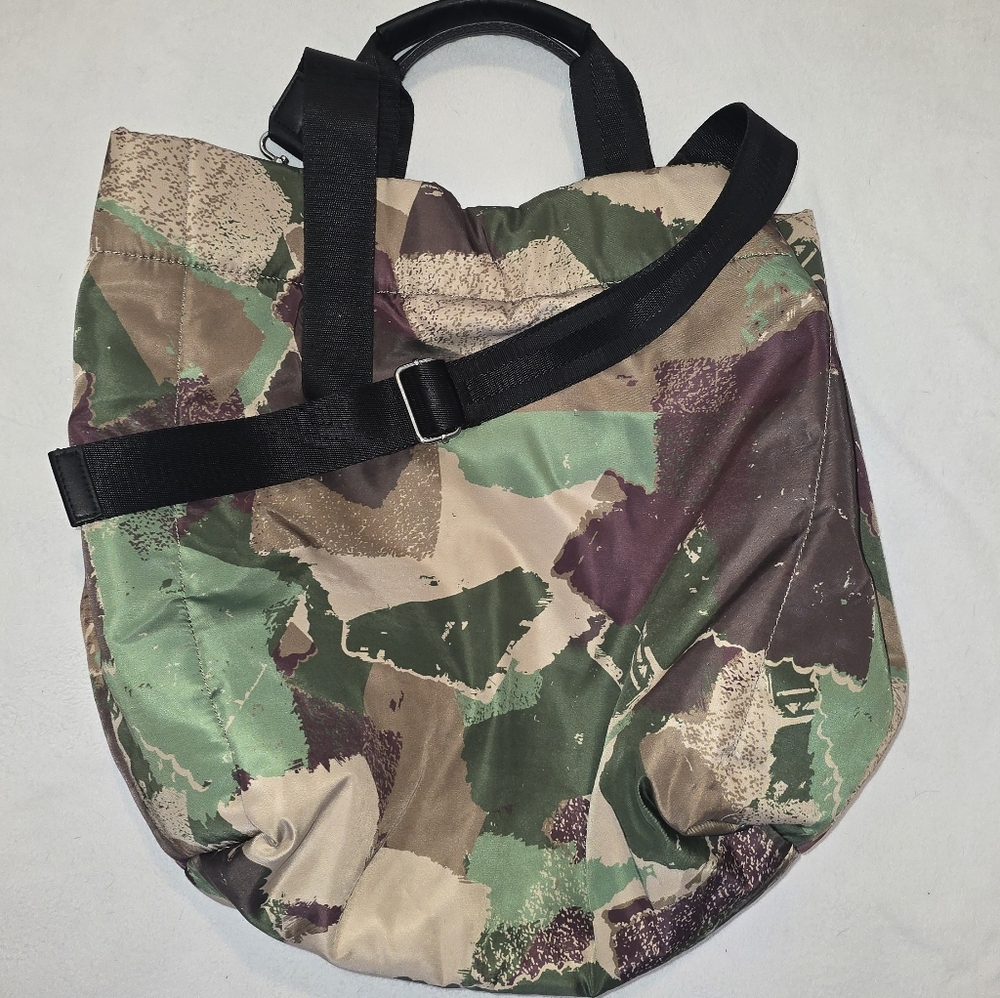 Zara Multicolor Camo Patchwork Padded Shopper Tot… - image 3